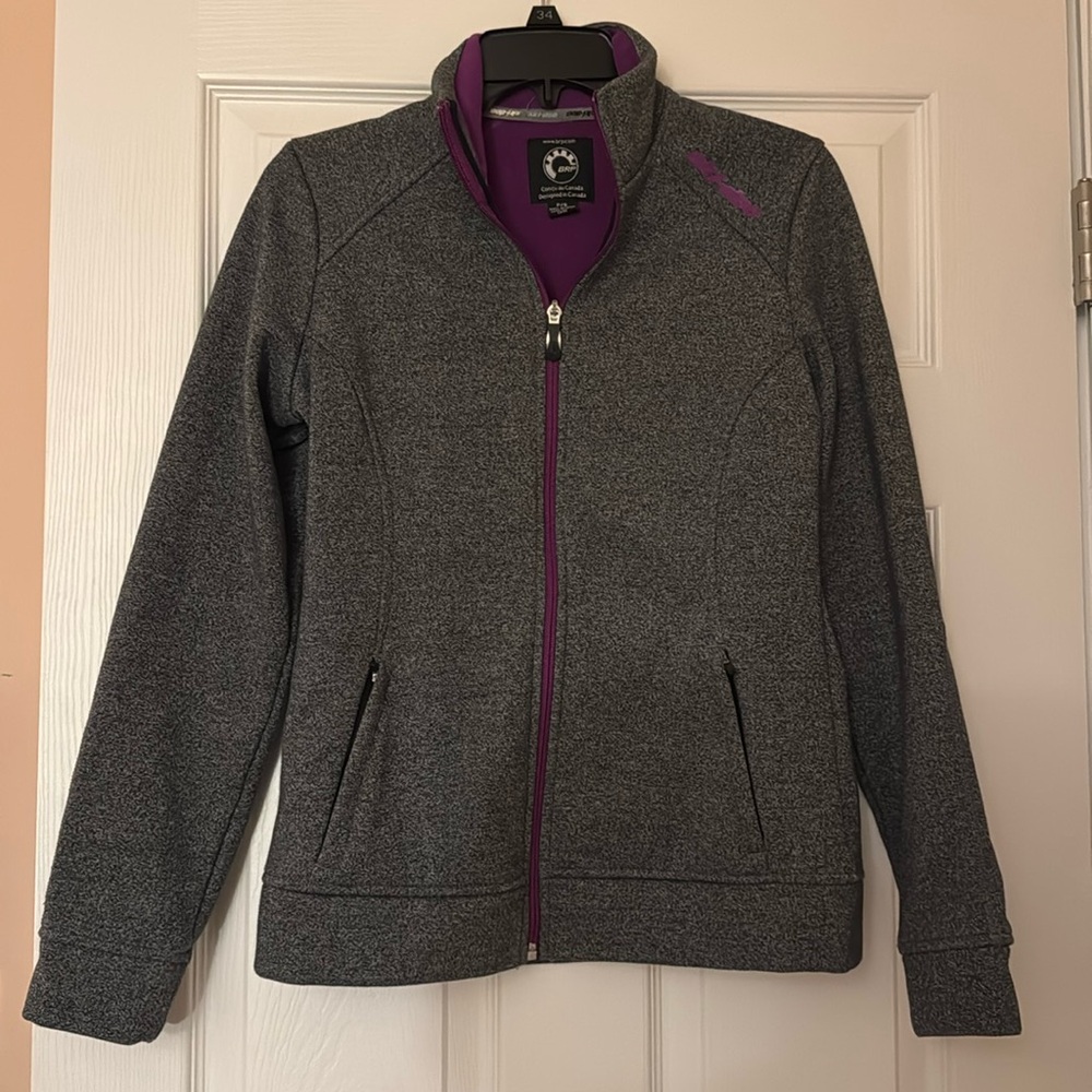 Ski-Doo Fleece Jacket Size Smalll. Gray and Purple nwot